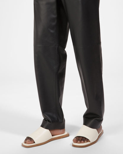 Sabian Leather Sandals In Bone