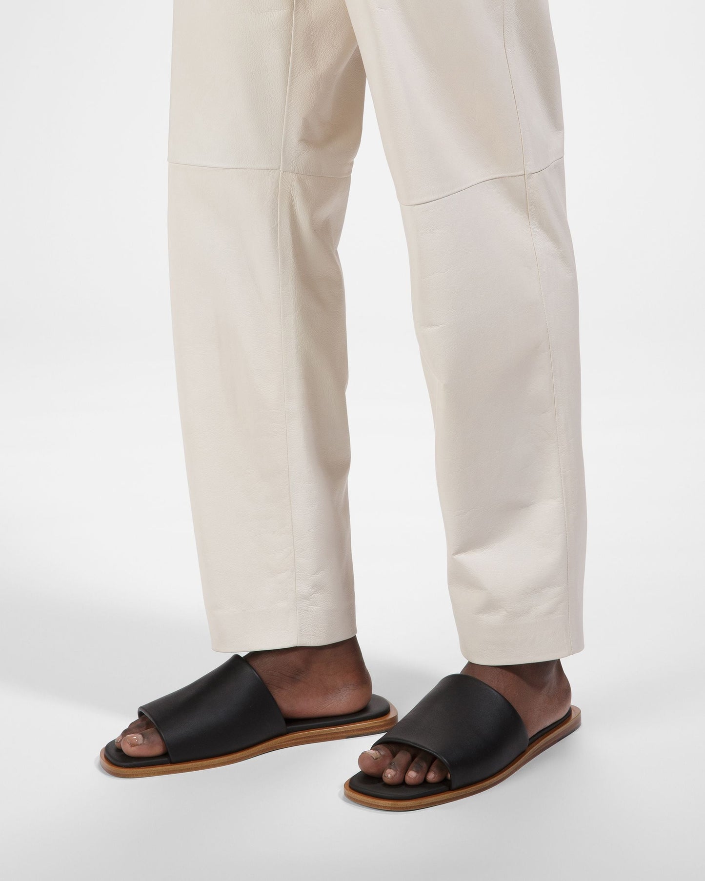 Sabian Leather Sandals In Black