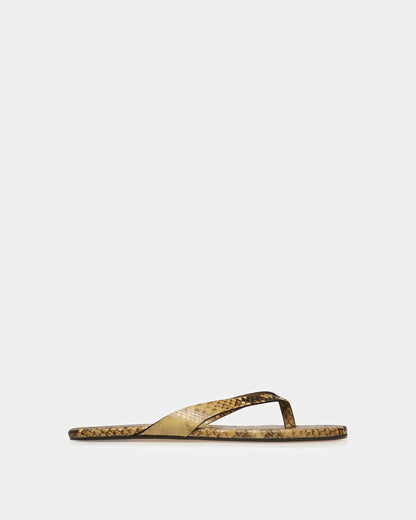 San Fernando Thong Sandals In Python Print