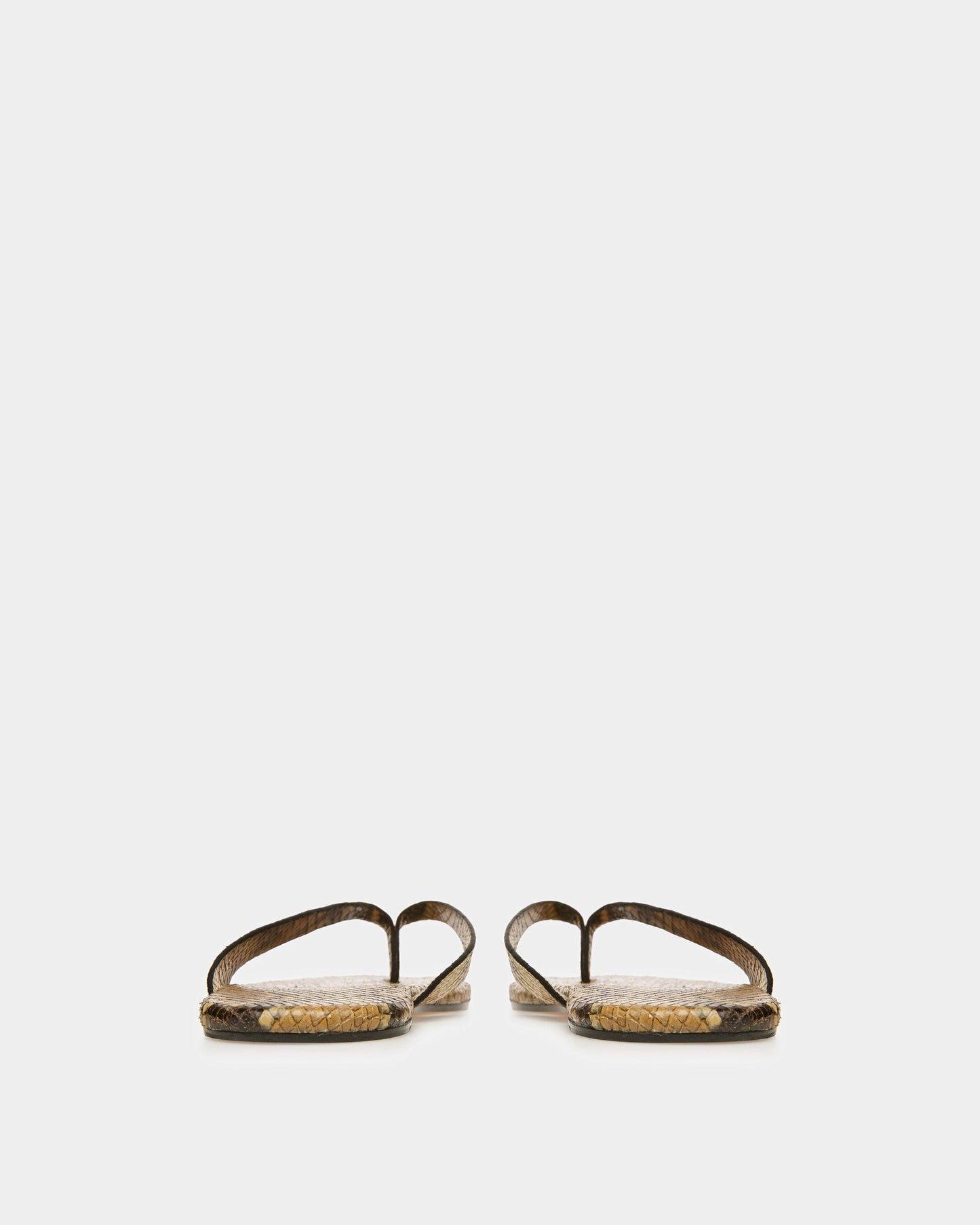 San Fernando Thong Sandals In Python Print