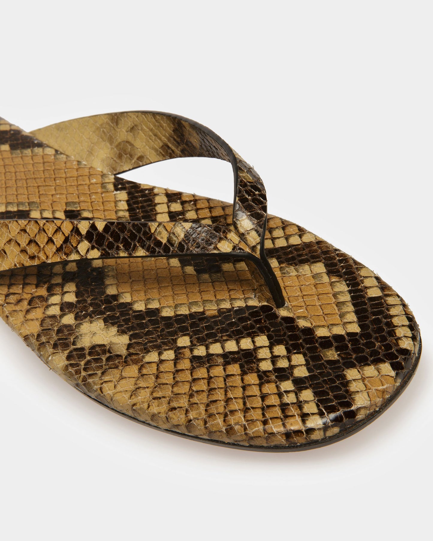 San Fernando Thong Sandals In Python Print