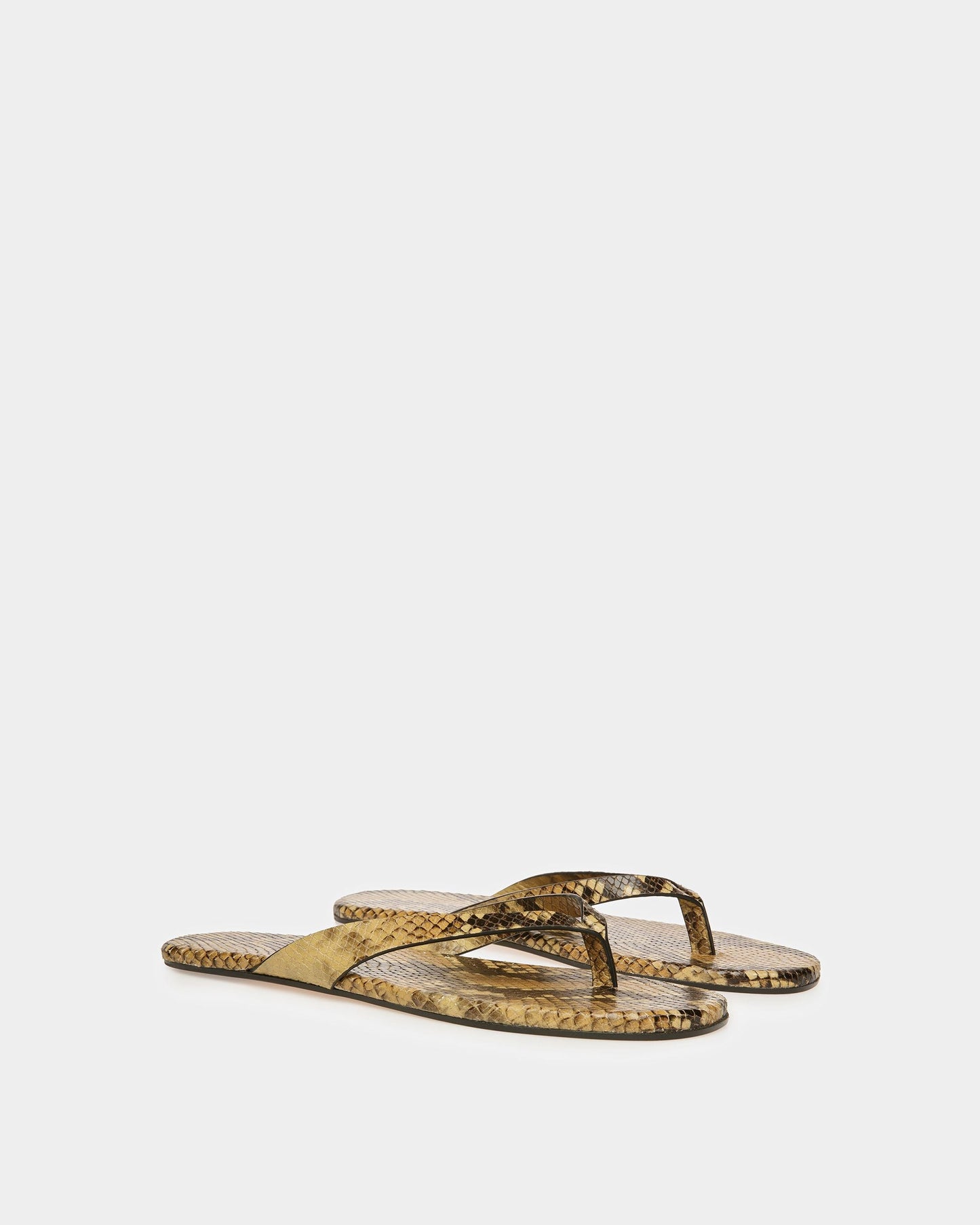San Fernando Thong Sandals In Python Print