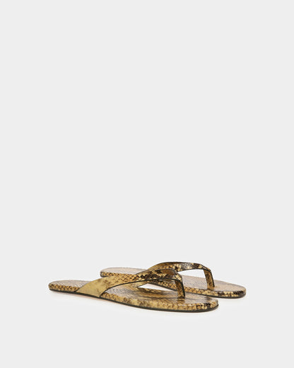 San Fernando Thong Sandals In Python Print