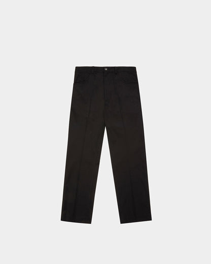 Cotton Mix Trousers In Black