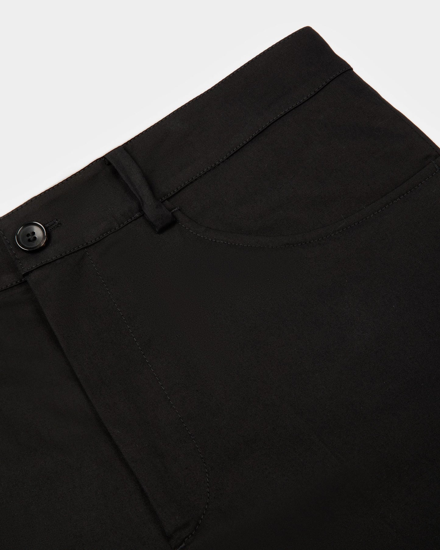 Cotton Mix Trousers In Black