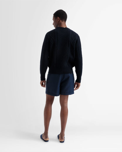 Bermuda Shorts In Navy Wool