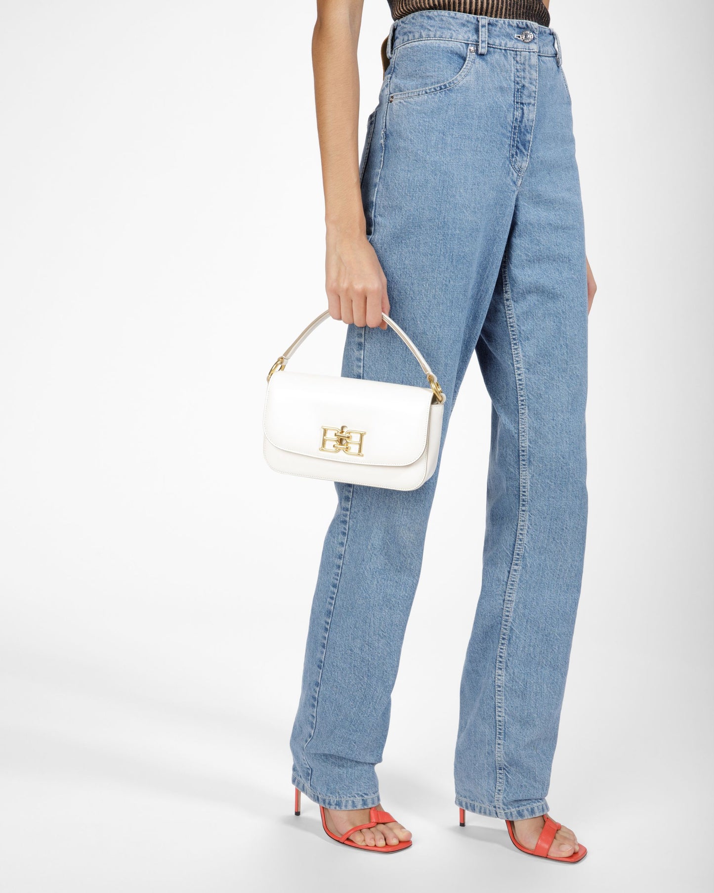 Brodye Leather Crossbody Bag In Bone