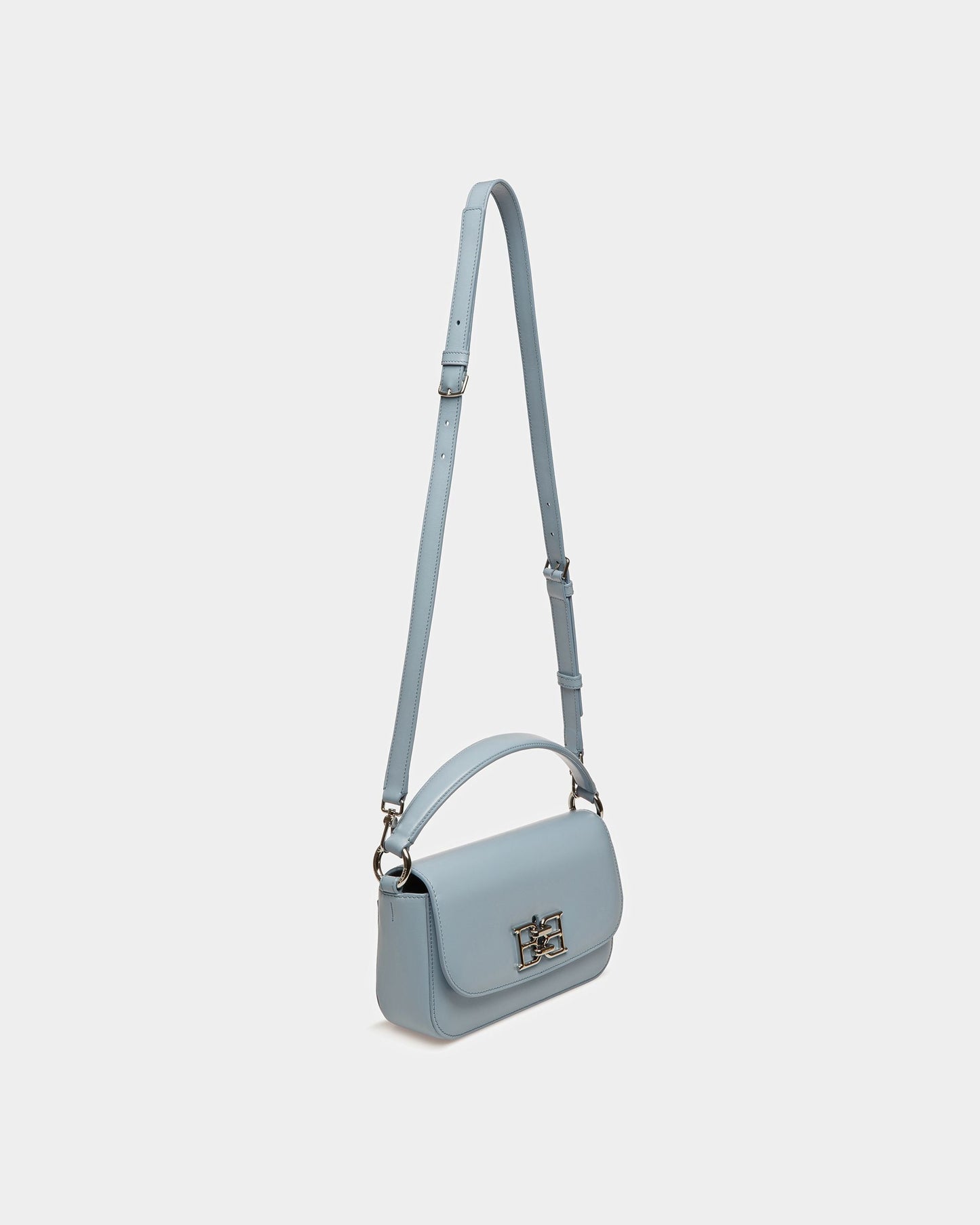 Brodye Leather Crossbody Bag In Light Blue