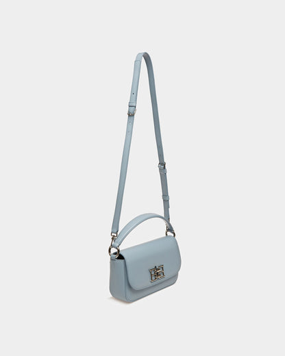 Brodye Leather Crossbody Bag In Light Blue