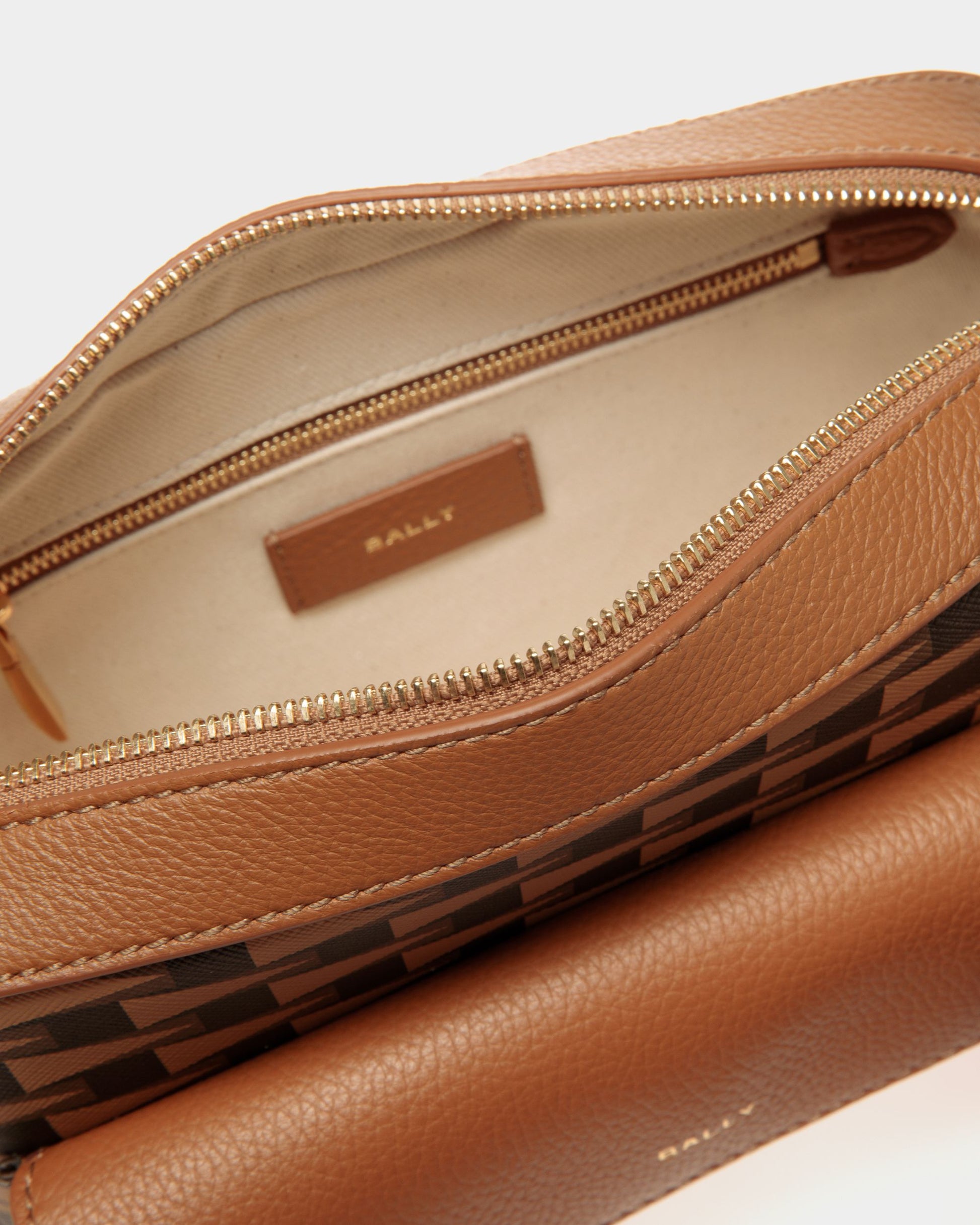 Daniel | Women's Crossbody Bag | Desert TPU | Bally | Still Life Open / Inside