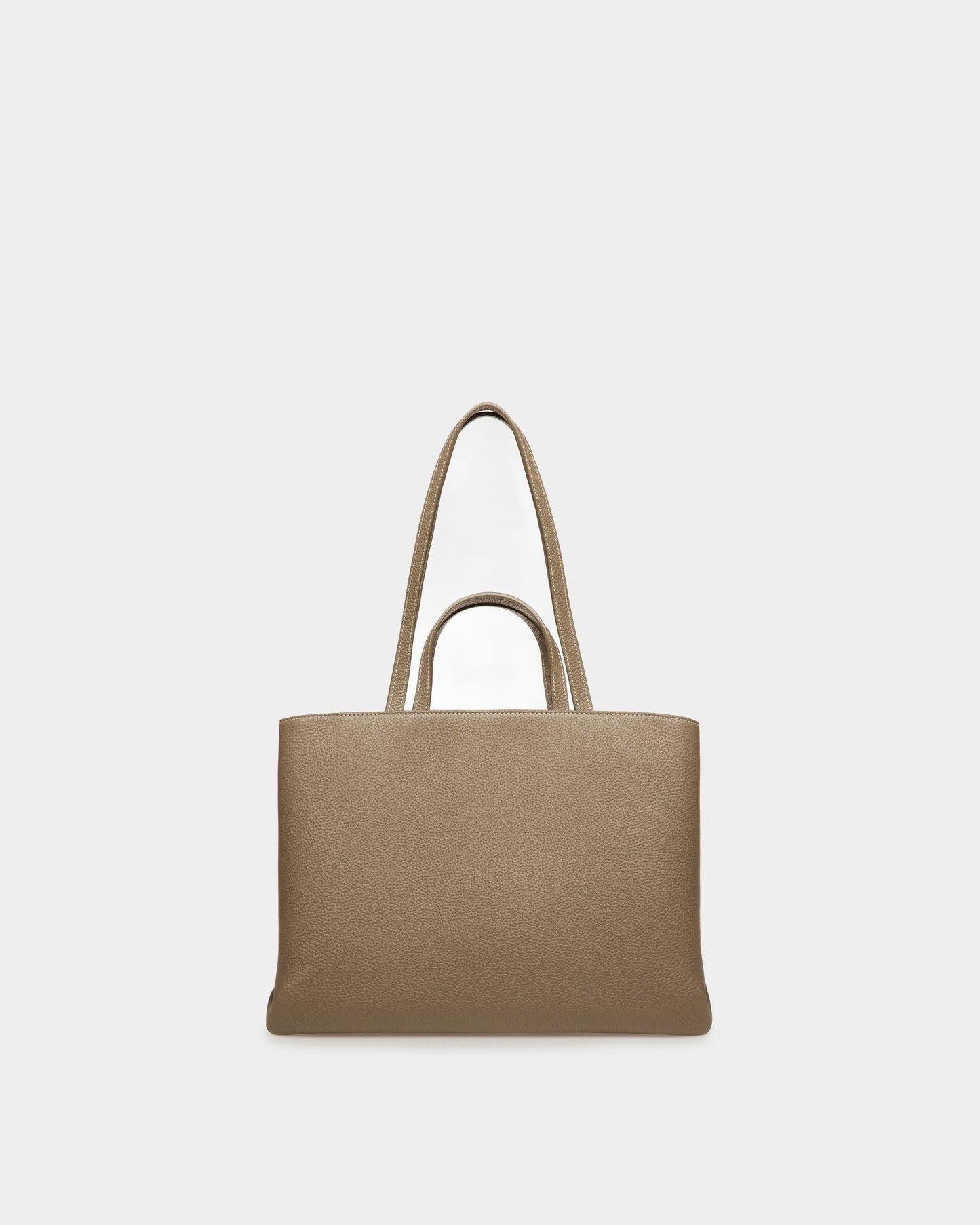 Lock Me Tote Bag In Light Brown Leather