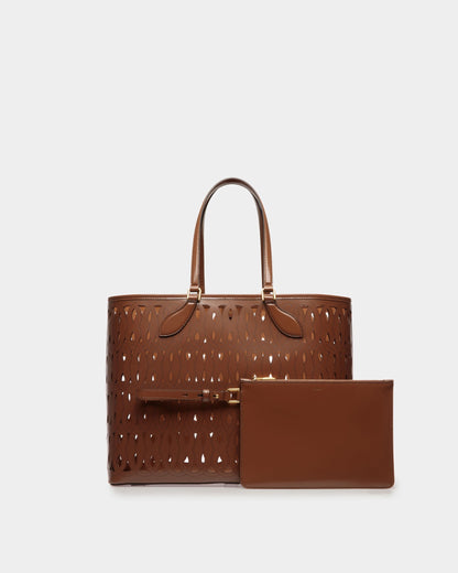 Lago Tote Bag In Brown Leather