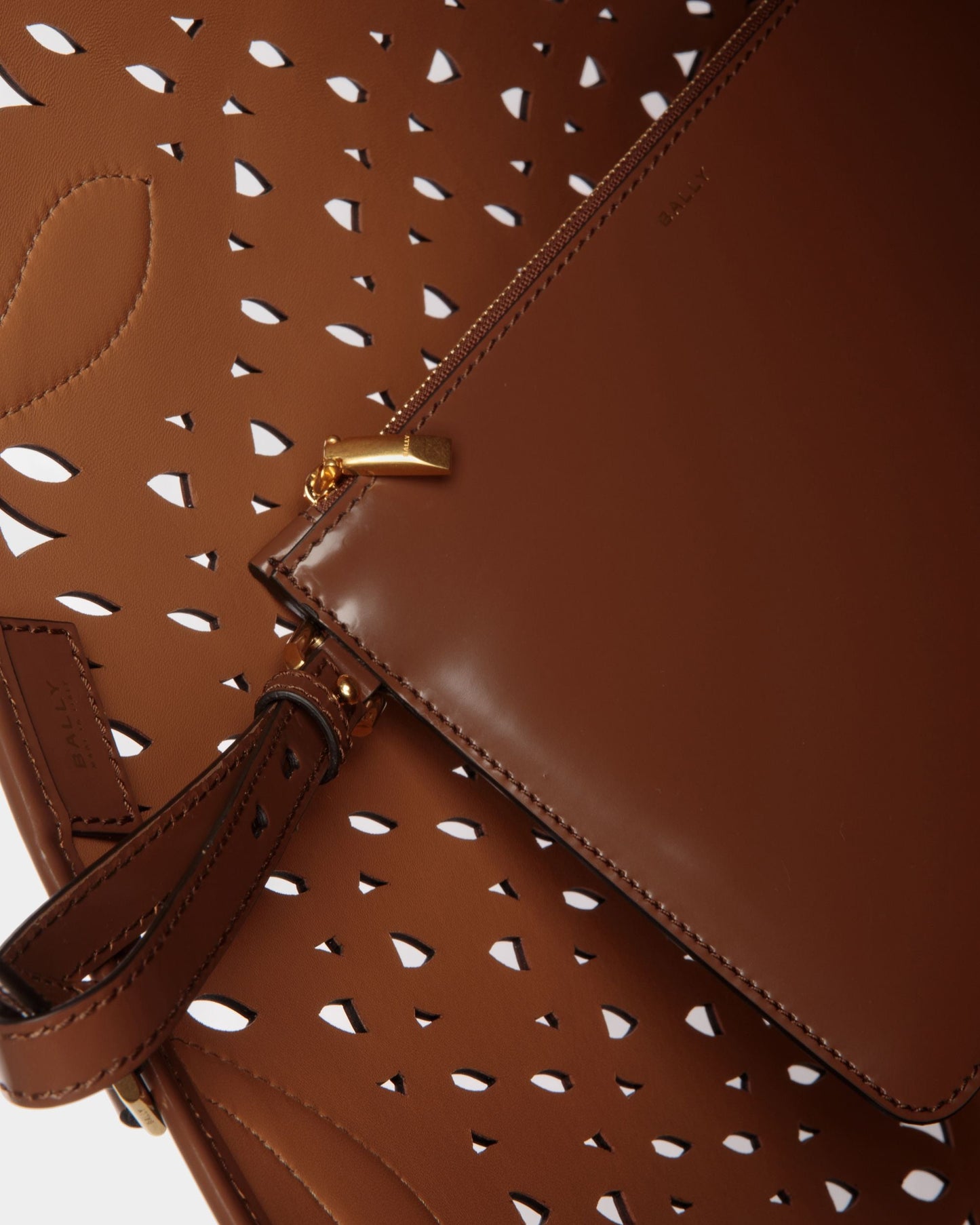 Lago Tote Bag In Brown Leather