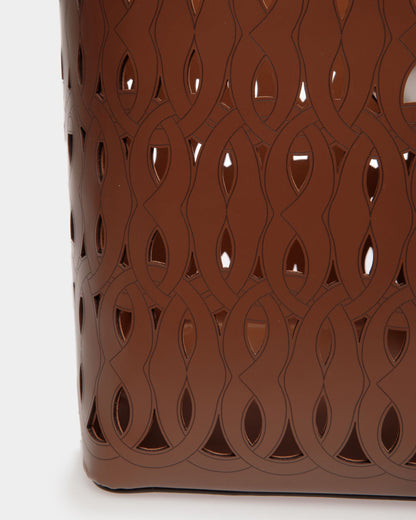 Lago Tote Bag In Brown Leather