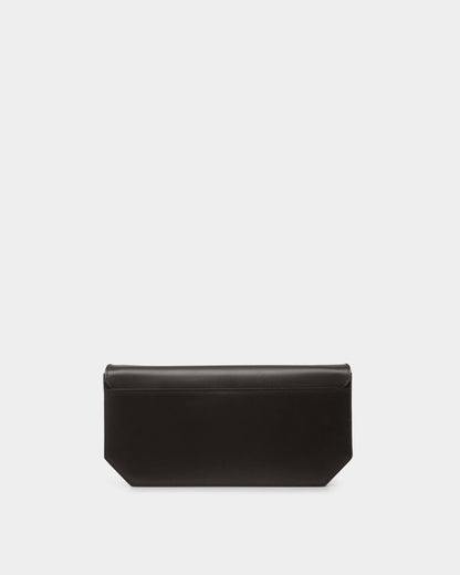 Emblem Folio | Women's Shoulder Bag | Black Leather | Bally | Still Life Back