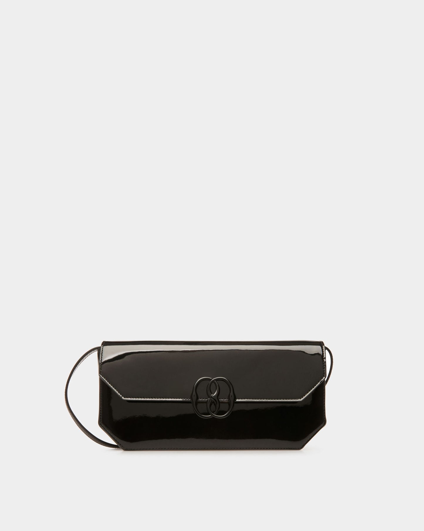 Emblem Shoulder Bag In Black Leather