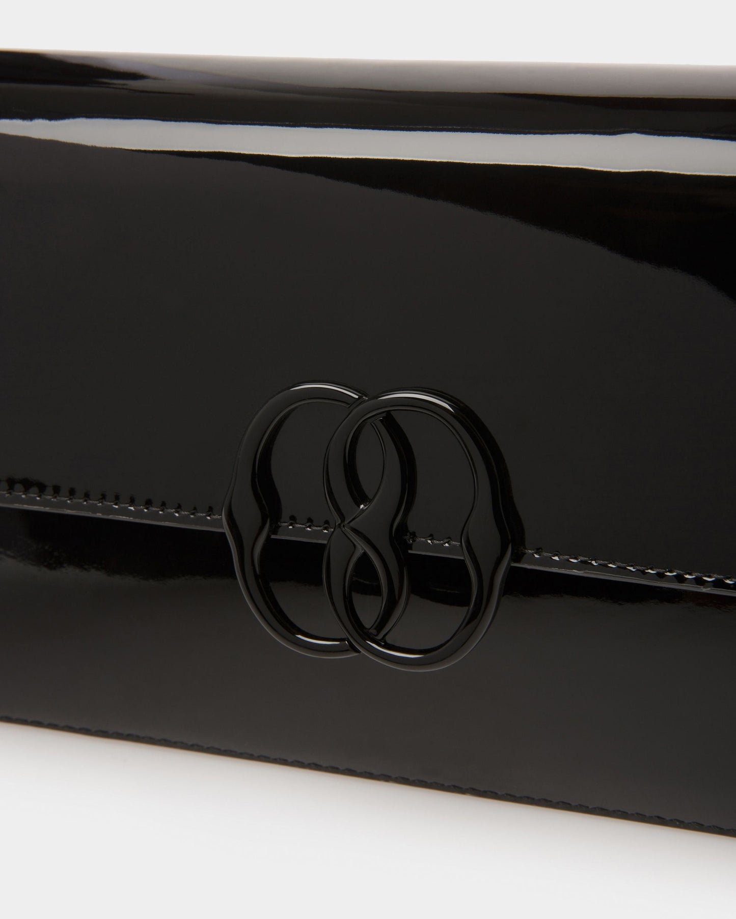 Emblem Shoulder Bag In Black Leather