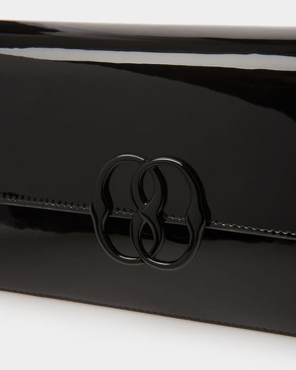 Emblem Shoulder Bag In Black Leather