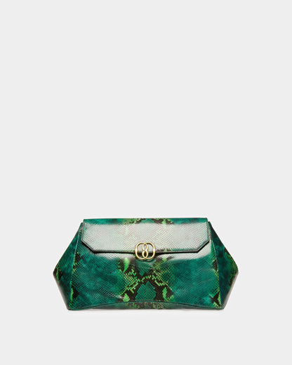 Emblem Maxi Clutch In Python Print