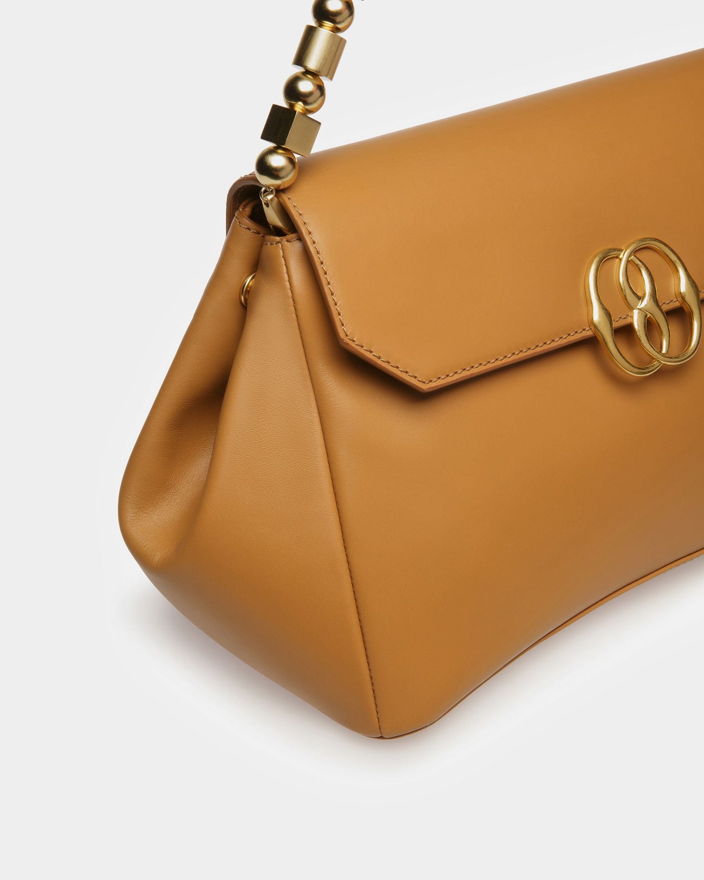 Emblem Shoulder Bag In Plain Leather