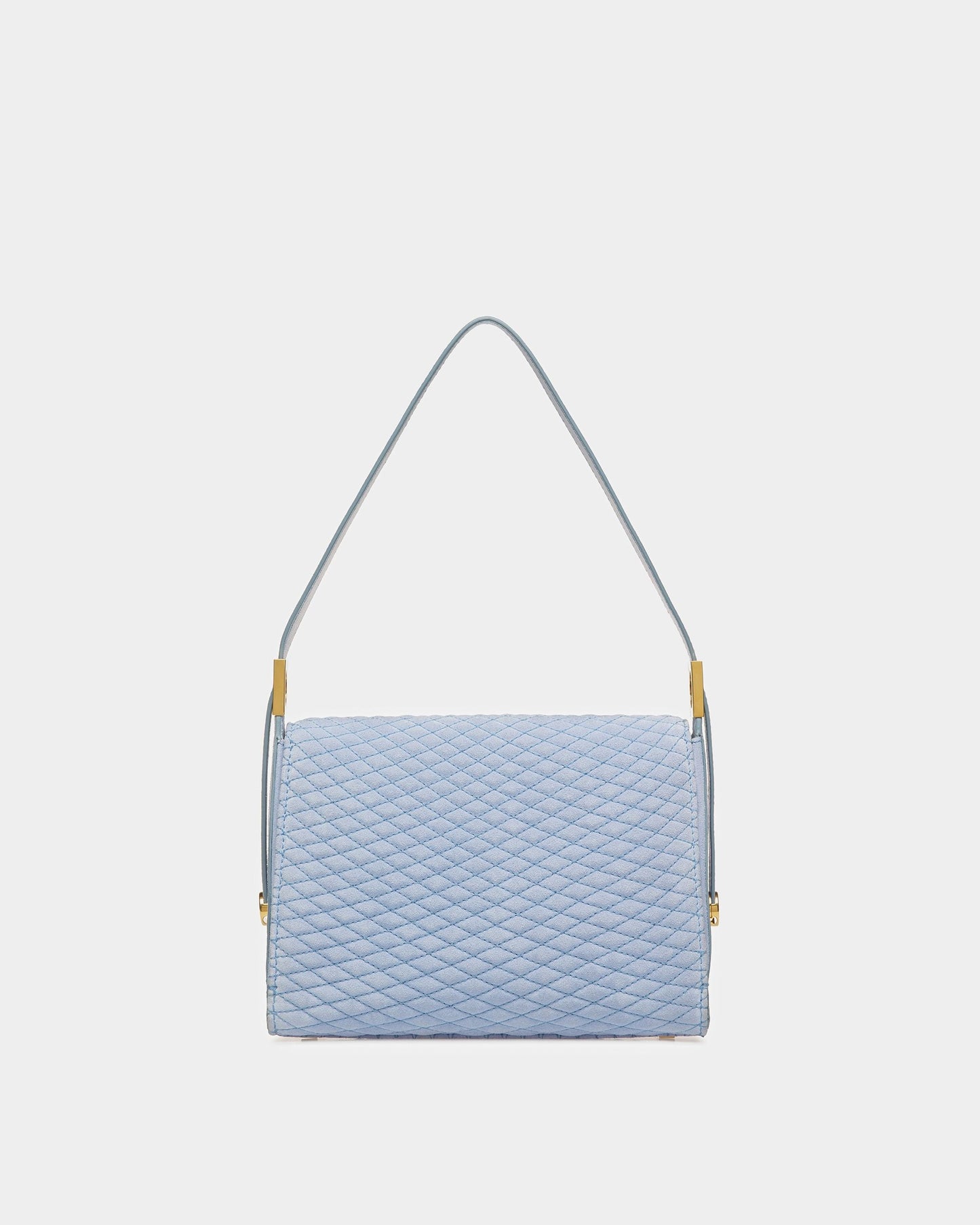 Emblem Top Handle In Quilted Suede