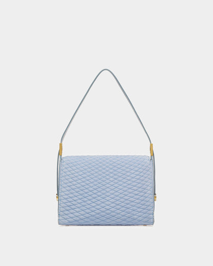 Emblem Top Handle In Quilted Suede