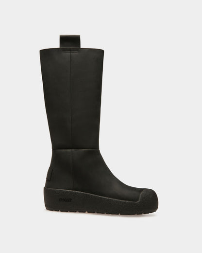 Jackson Leather Long Boots In Black