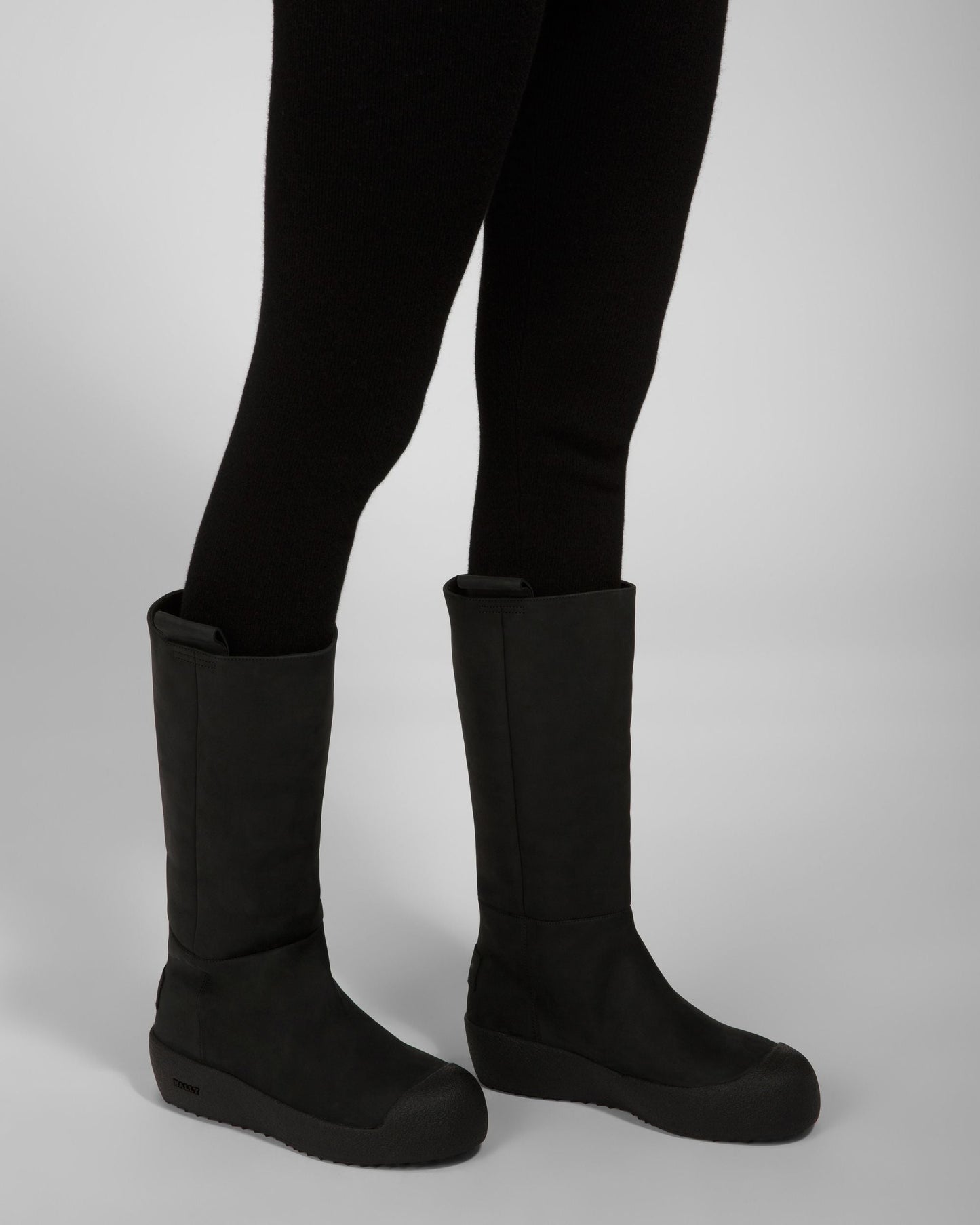 Jackson Leather Long Boots In Black