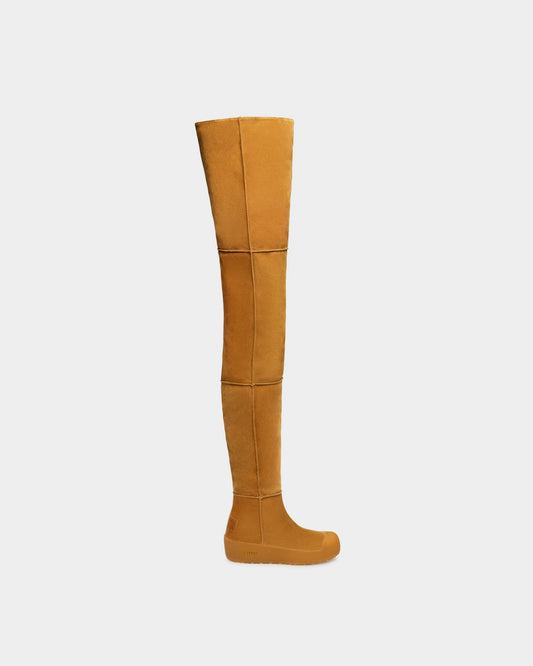 Cortina Leather Long Boots In Camel
