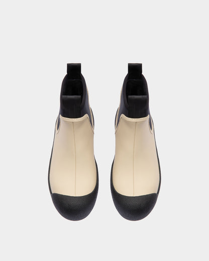 Gadey Leather Booties In Beige