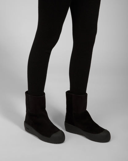 Gstaad Leather Booties In Black