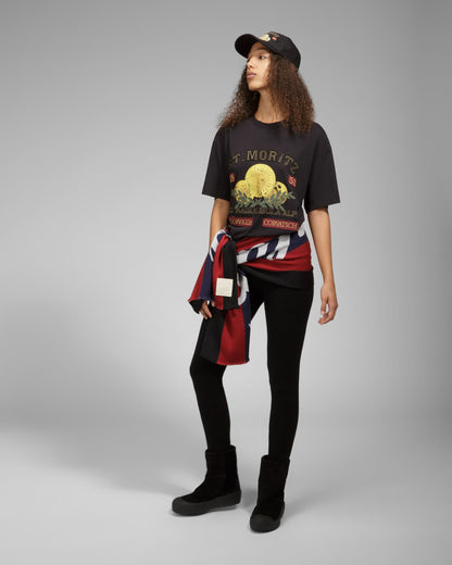 Gstaad Leather Booties In Black