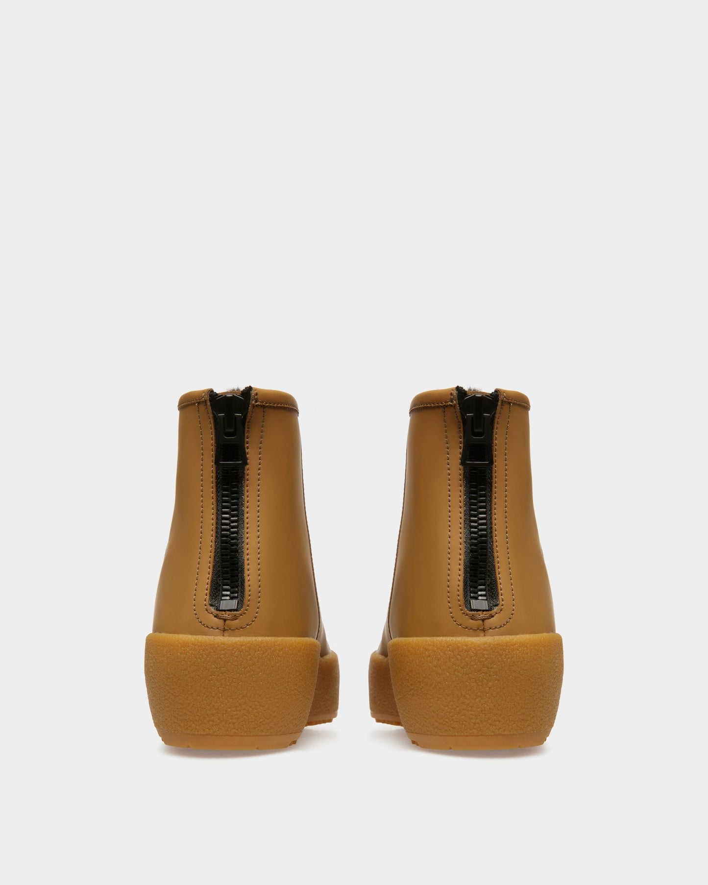 Bernina Leather Booties In Camel