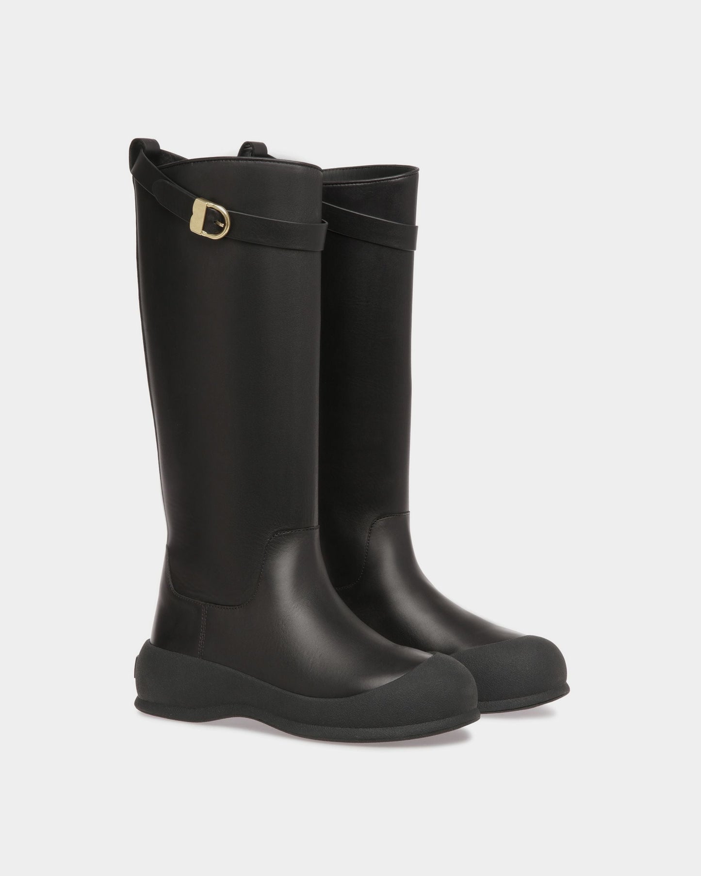 Frei Long Boots In Black Leather