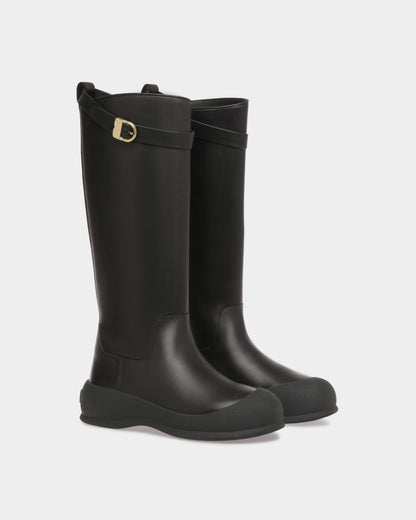 Frei Long Boots In Black Leather