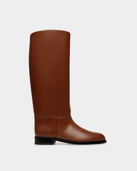 Huntington Long Boots In Brown Leather