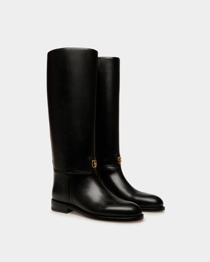 Huntington Long Boots In Black Leather