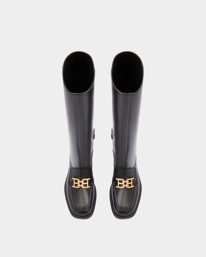 Ebele Leather Long Boots In Black