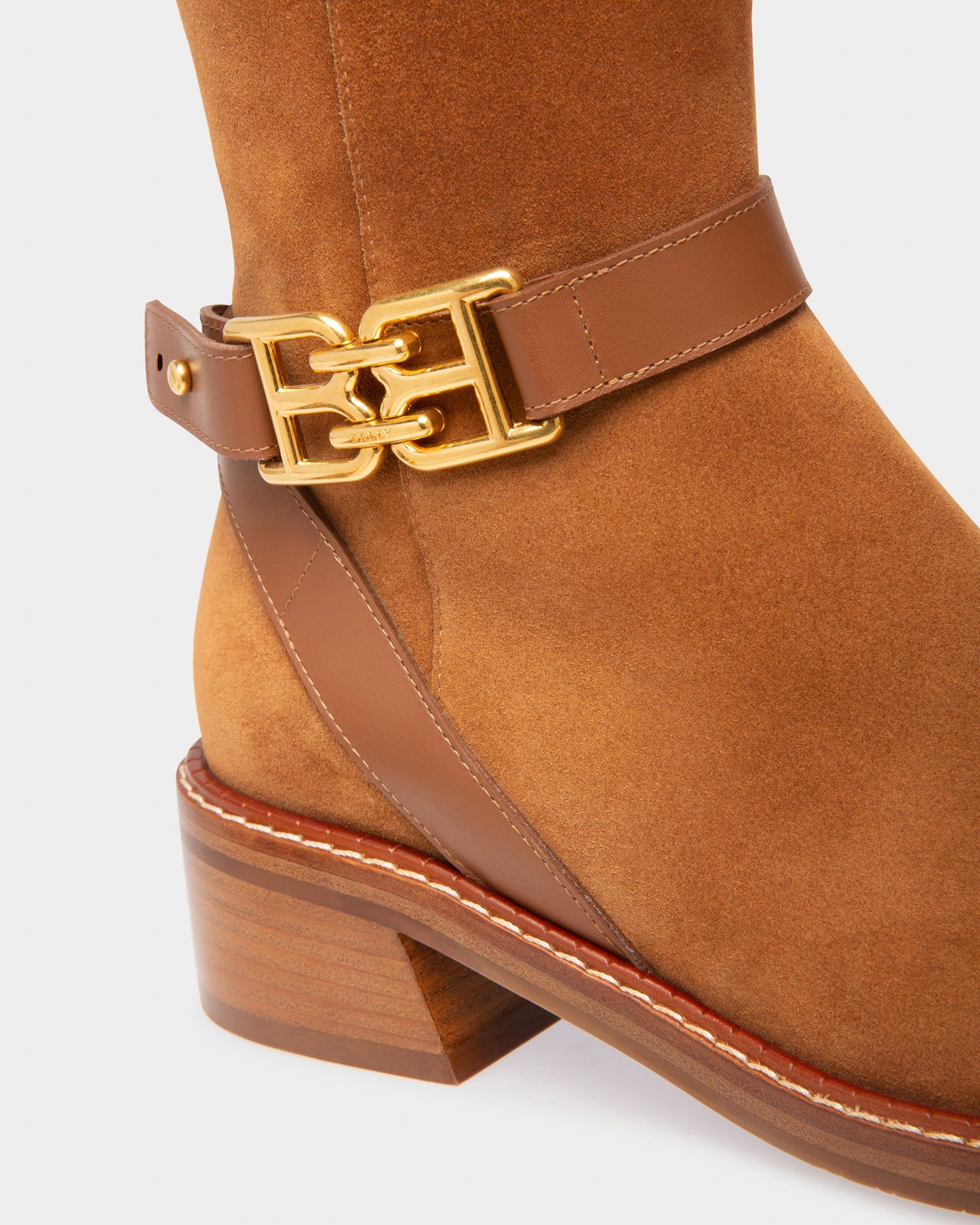 Eloire Leather Long Boots In Brown