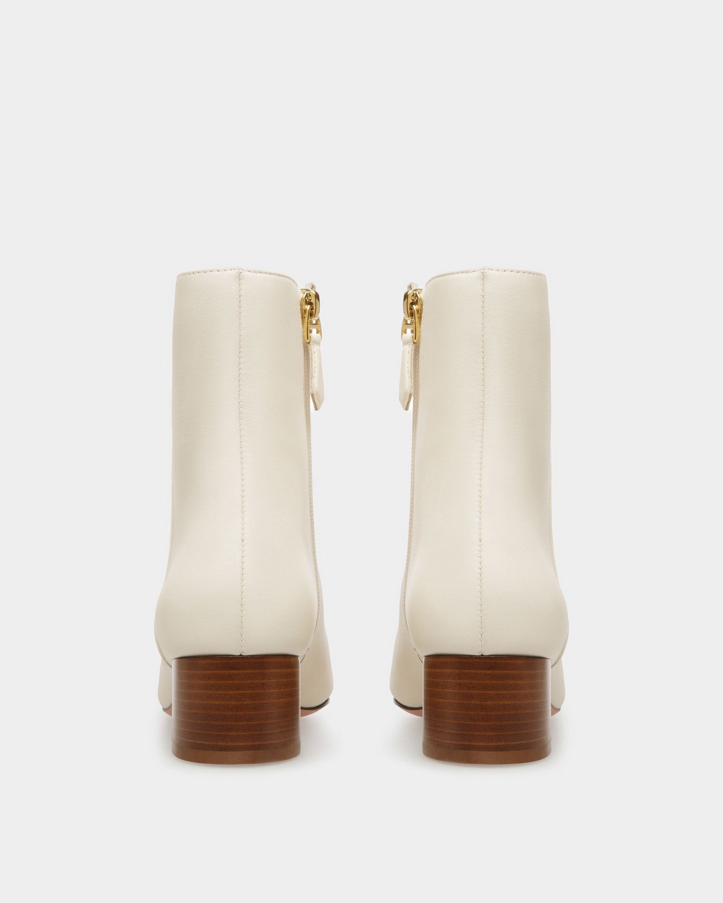 Glenda Leather Boots In Bone