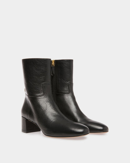 Otavine 50 | Women's Booties | Black Leather | Bally | Still Life 3/4 Front