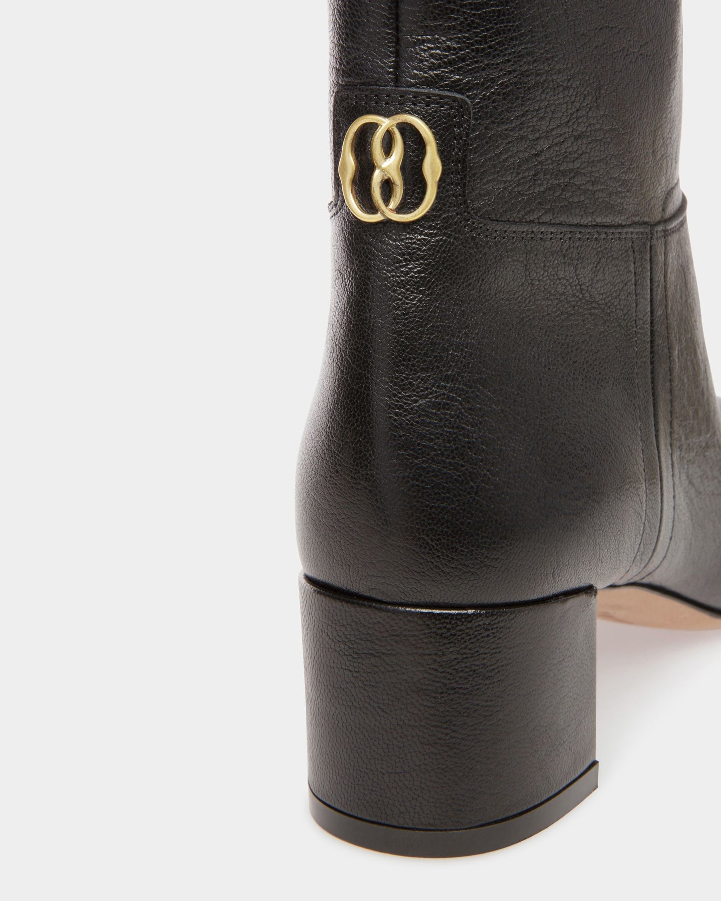 Otavine 50 | Women's Booties | Black Leather | Bally | Still Life Detail