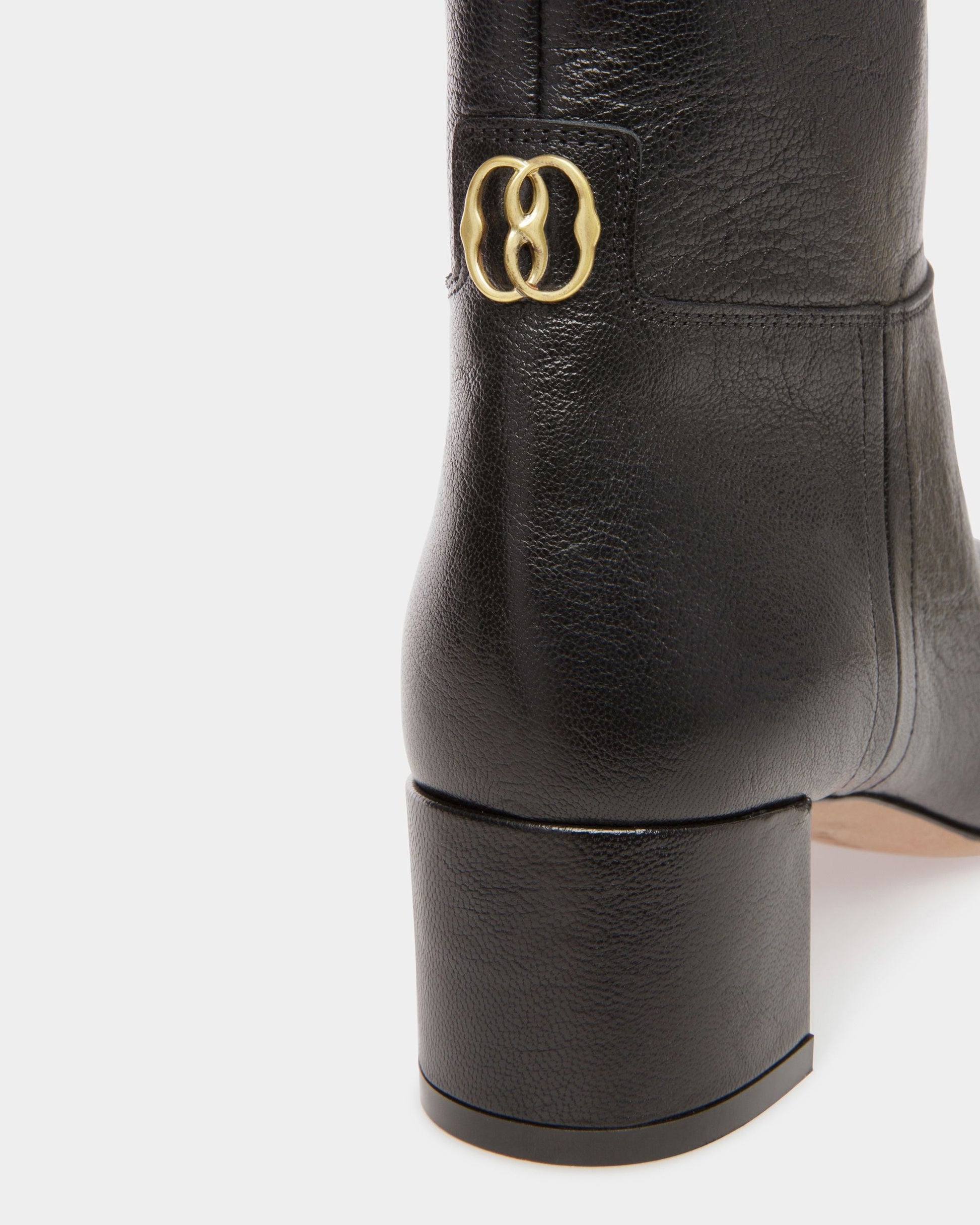 Otavine 50 | Women's Booties | Black Leather | Bally | Still Life Detail