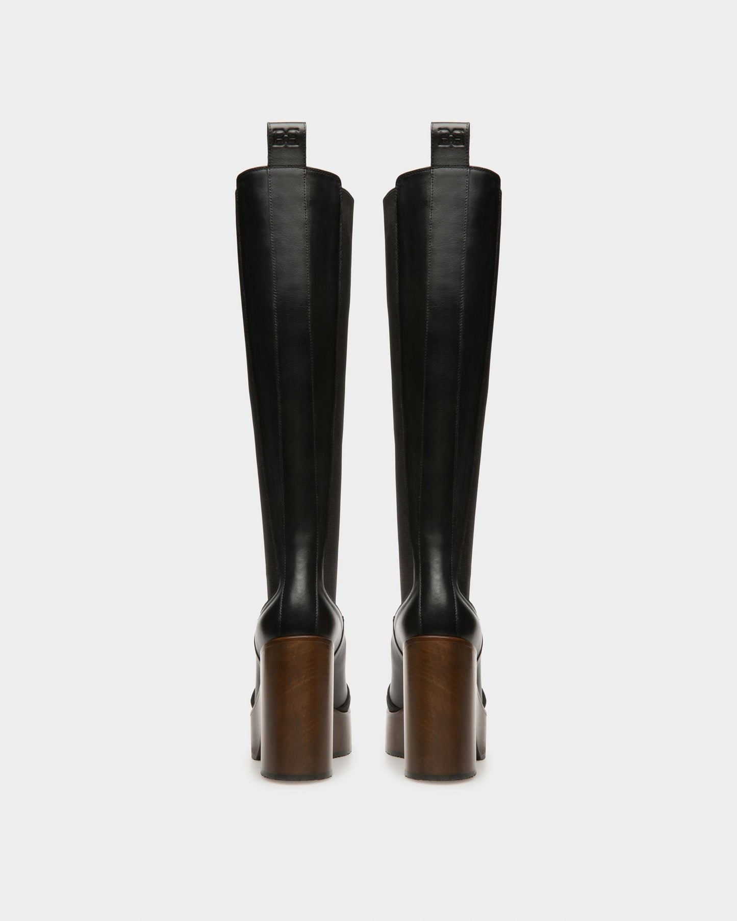 Ianna Leather Long Boots In Black