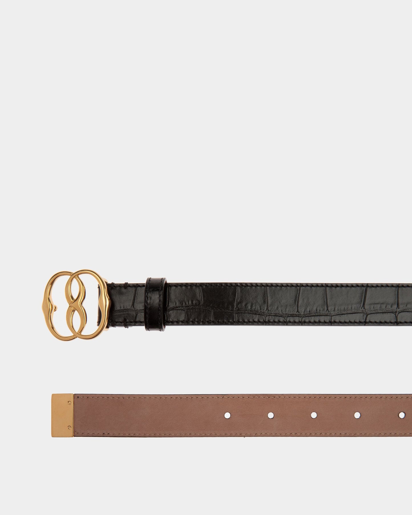 Emblem Crocodile Embossed 25mm Belt