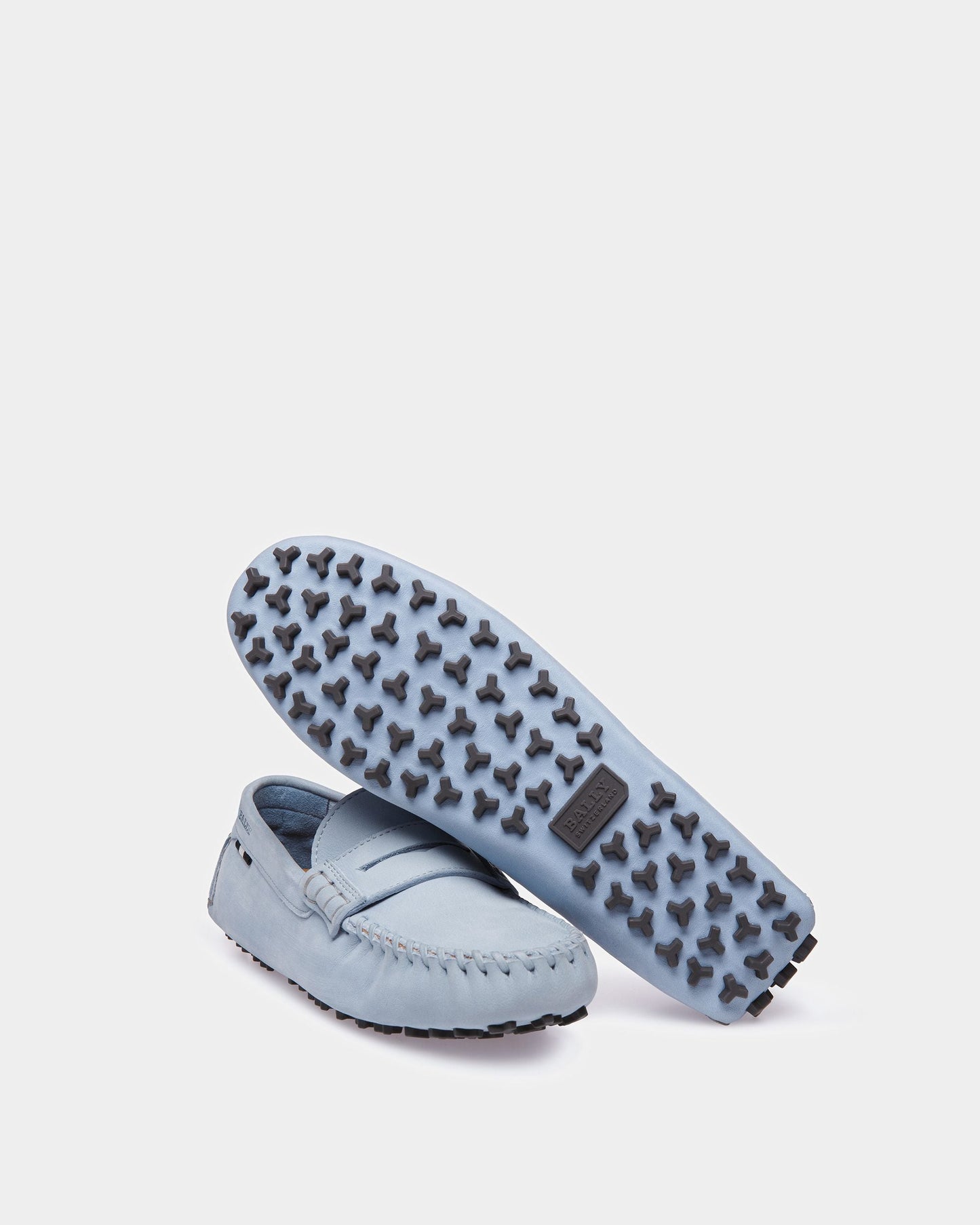 Lamby Leather Drivers In Light Blue