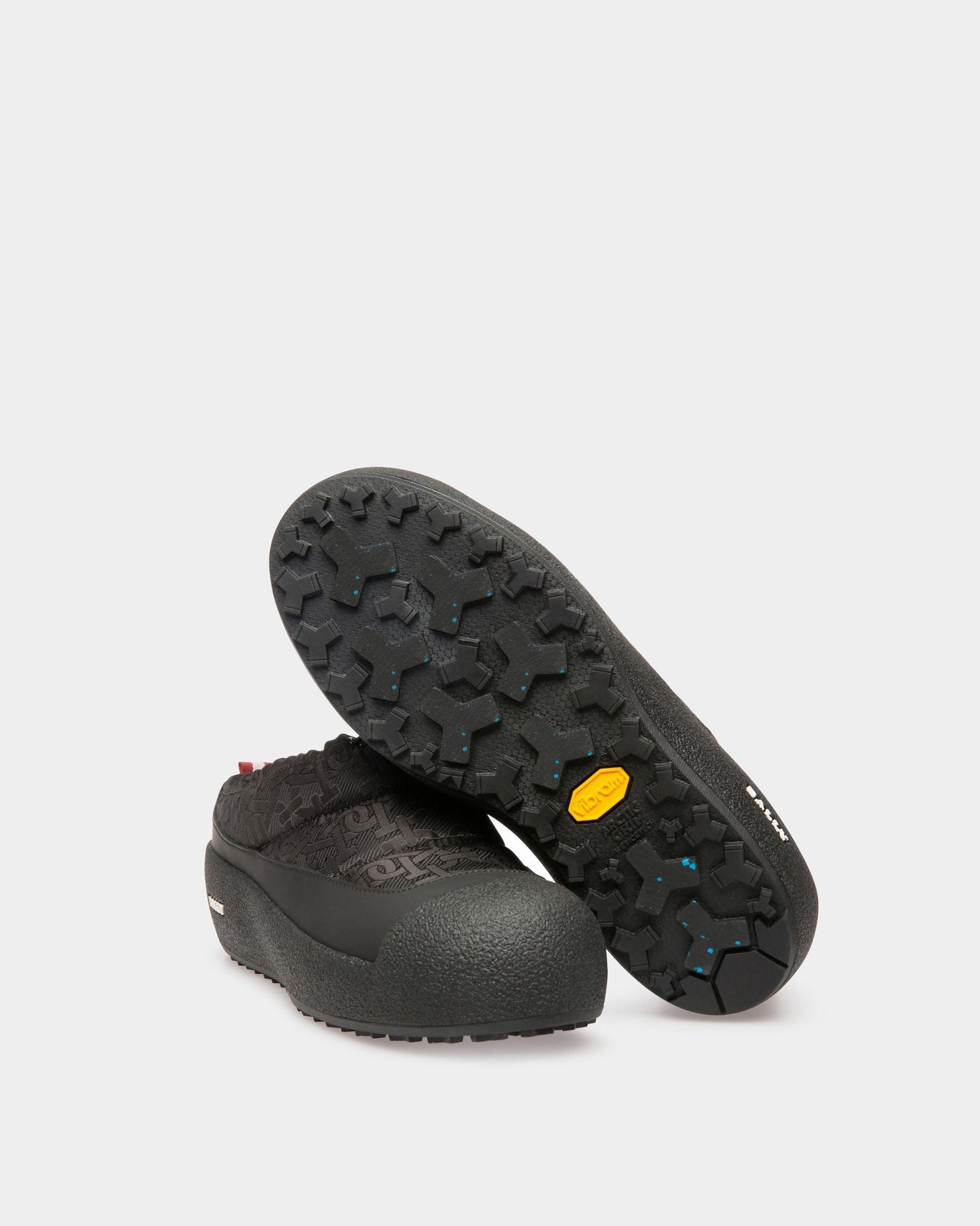 Carys Nylon Jacquard Slippers In Black