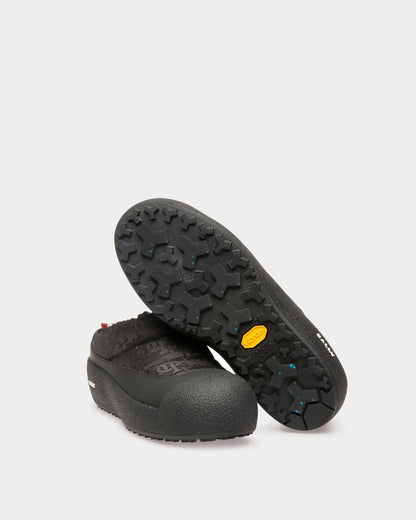 Carys Nylon Jacquard Slippers In Black