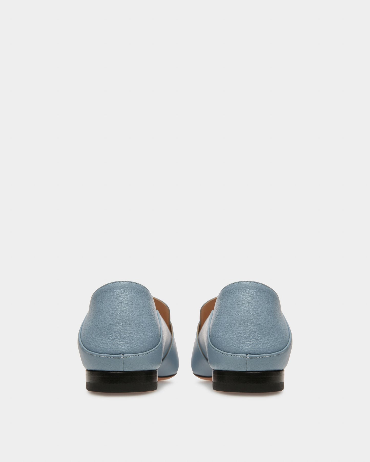 Janelle Leather Loafers In Light Blue