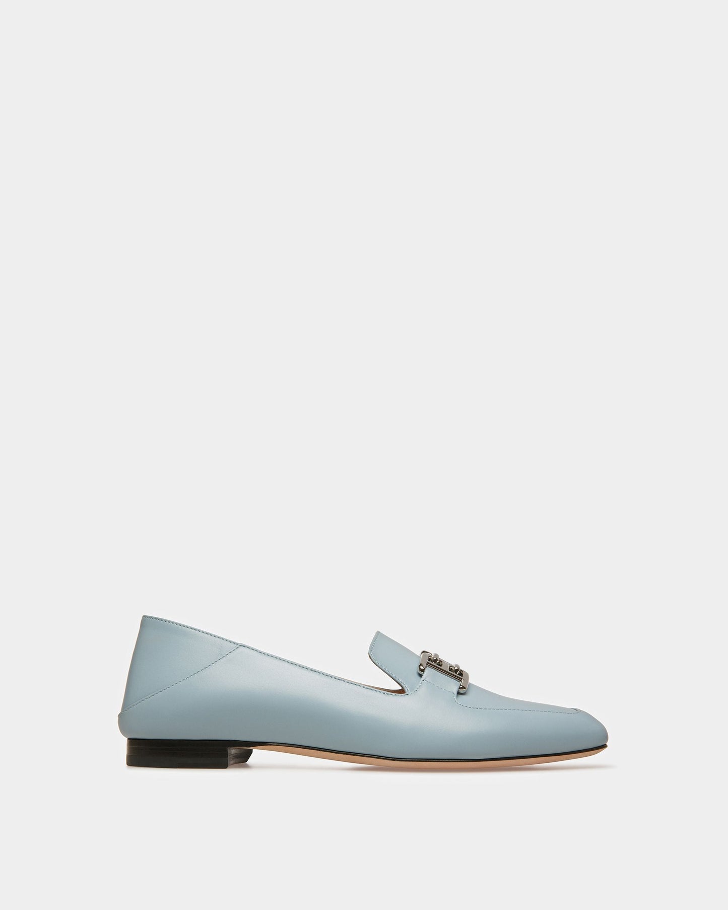 Ellah Leather Loafers In Light Blue